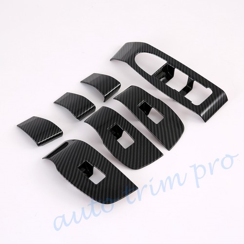 Carbon Fiber Door Armrest Lift Switch Panel Cover Trim For 2019-24 Mazda 3 Axela - Picture 8 of 8