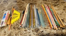 Mixed Knitting Needles Lot Metal Wood Plastic  Tools
