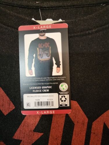 AC DC Licensed (Men's SIZE XL) Graphic Crewneck Long Sleeve Pullover Sweatshirt - Picture 3 of 5