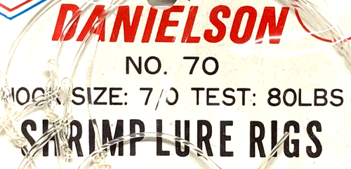 5 PAQUETES Señuelo Danielson Camarón Mosca Plataforma Rojo Blanco Azul 80 lb Talla 7/0 Gancho No. 70-B - Imagen 15 de 16