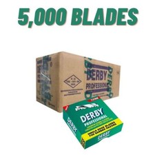 5,000 Blades Derby Professional Single Edge Razor Blades 50 Packs of 100 