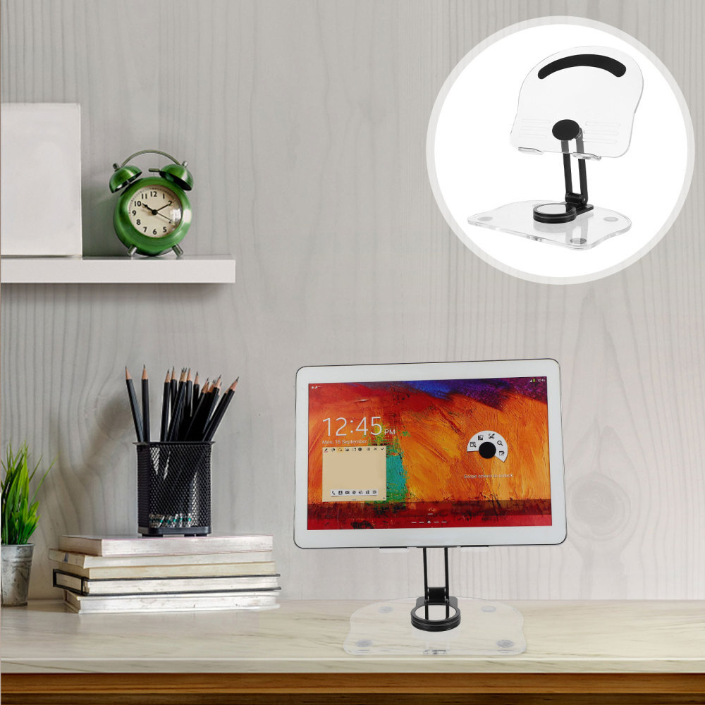 Adjustable Phone & Tablet Stand for Desk or Wall Mount – Fits Mobile & Laptop  -image