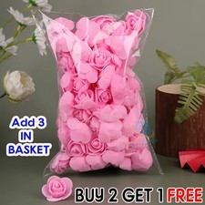 500 Foam Mini Roses WHOLESALE Heads Buds Small Flowers Wedding Home Party UK