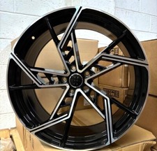 4 x 18" SEAT LEON 2005-2026 ABT 119 DESIGN GLOSS BLACK/MACHINED 8J ALLOY WHEELS