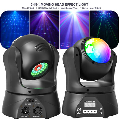 100W Double Side Discokugel & Laser LED Bühnenlicht DMX DJ Moving Head Club Show