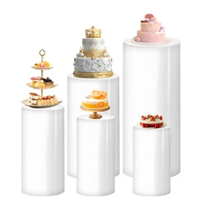 3Pcs/5Pcs Round Cylinder Pedestal Stand for Wedding Party Display Stand Decor