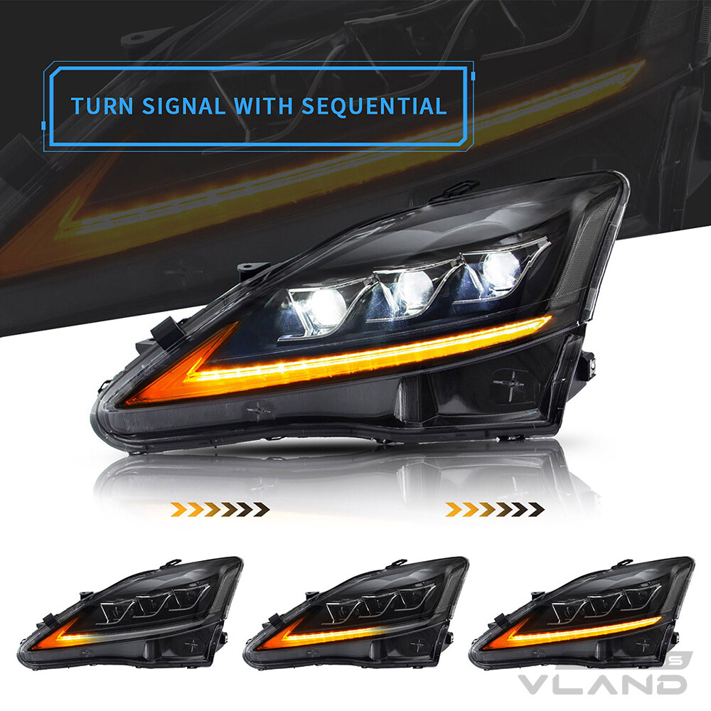 VLAND FULL LED Headlights Front+Rear Tail Lamps For Lexus IS250