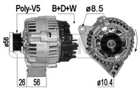 Messmer Lichtmaschine Generator 90A 14V FüR CitroëN Berlingo Kasten 1.4I 1.1I