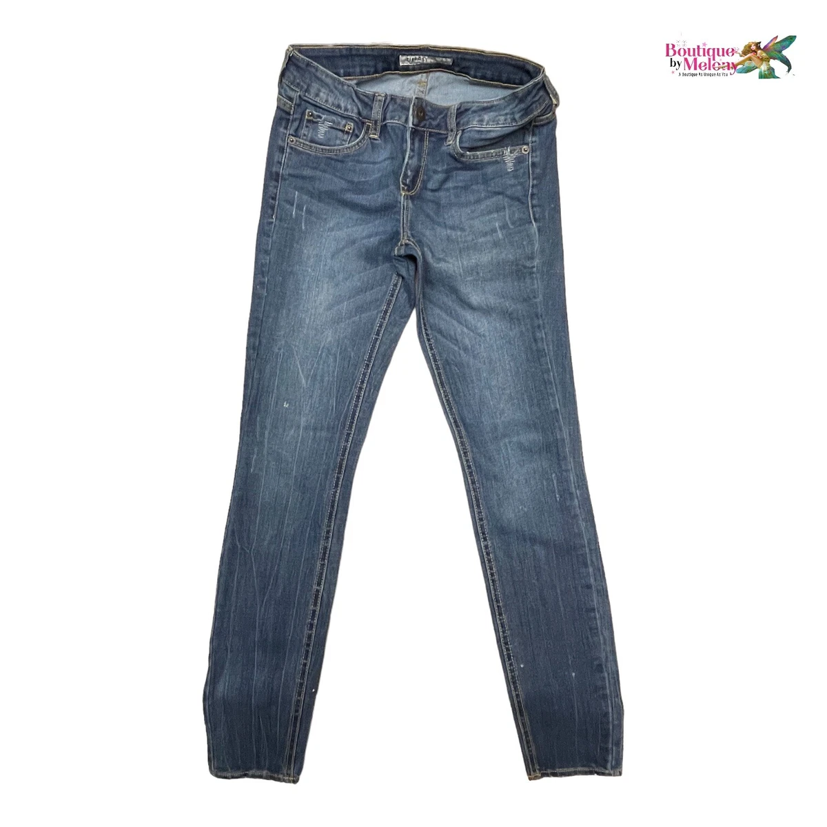 Tiffosi Womens Blake Slim Skinny Jeans Blue Stretch Medium Wash