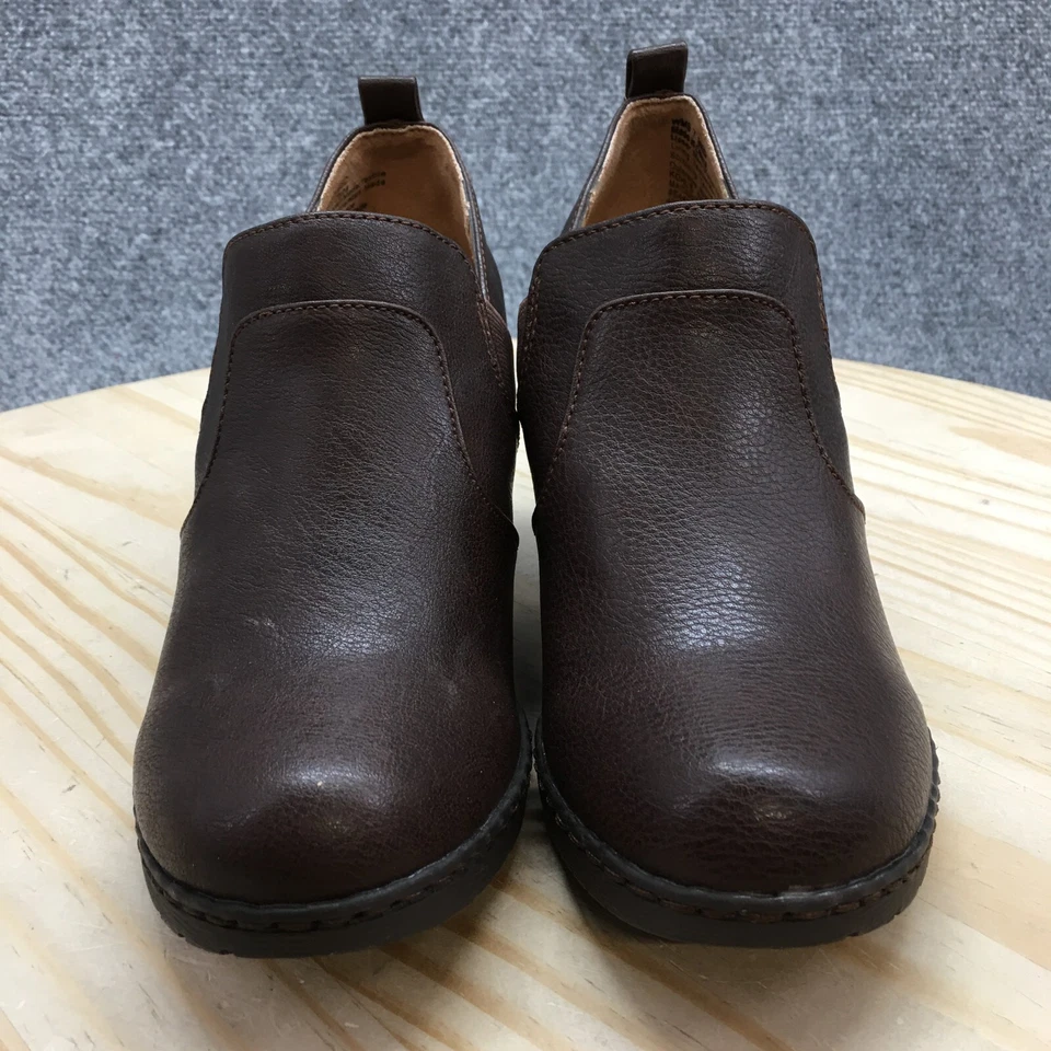 Croft And Barrow Botas Mujer 7 M Mucama Sin Cordones Botín Bajo Tacones Marrón Foto 4 de 4