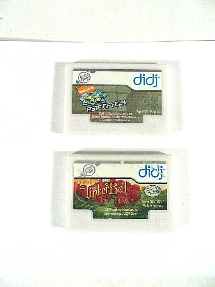 Leap Frog didj Cartridges Games Lot of 2 Nickelodeon Spongebob Disney Tinkerbell - Image 2 of 4
