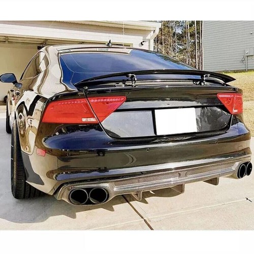 Adatto per Audi A7 S-Line S7 11-14 Fibra di Carbonio Paraurti Posteriore Labbro Diffusore Bodykit - Foto 3 di 7