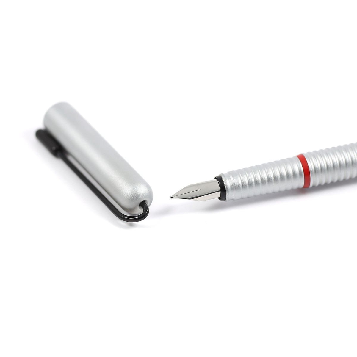 Rotring 900 Fountain Pen Matte Silver Steel nib M 1990's | eBay