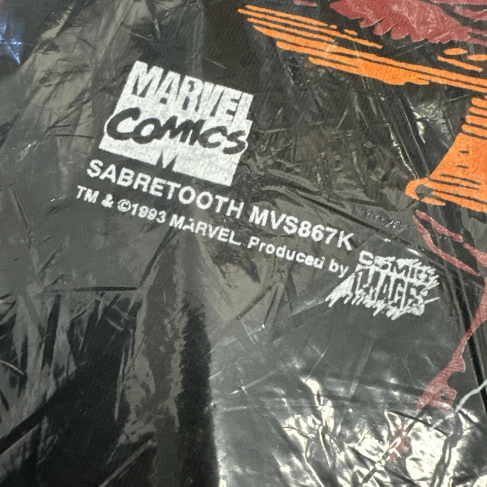 Винтажная футболка Sabretooth Marvel Comics изображения X-MEN молодежная большая запечатанная в США - Изображение 2 из 4
