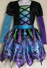Girl's Amscan Spell Caster Witch Dress Costume, Medium 8-10, Purple Blue