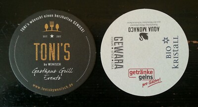 Bierdeckel Straubing ''TONI´S'' by Wenisch - Gasthaus Grill Events