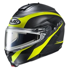 HJC C91 Electric Modular Taly Snow Helmet Black/Hi Viz Semi Flat XL