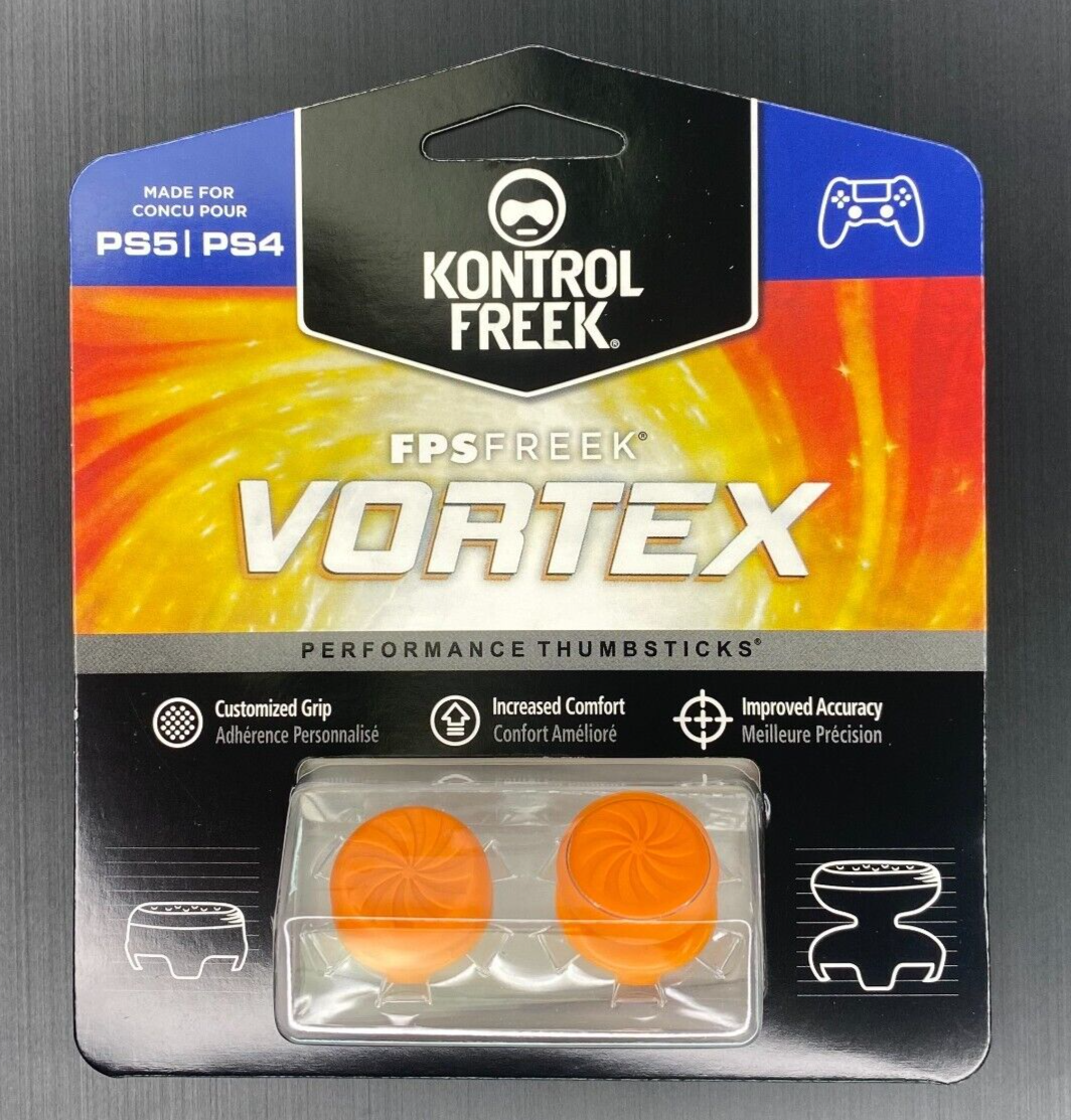KontrolFreek Orange Vortex PS5 Performance Thumbsticks Analog