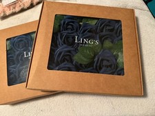 2 Boxes Of Artificial Roses Dark Blue 25 In Each Box New Never Used