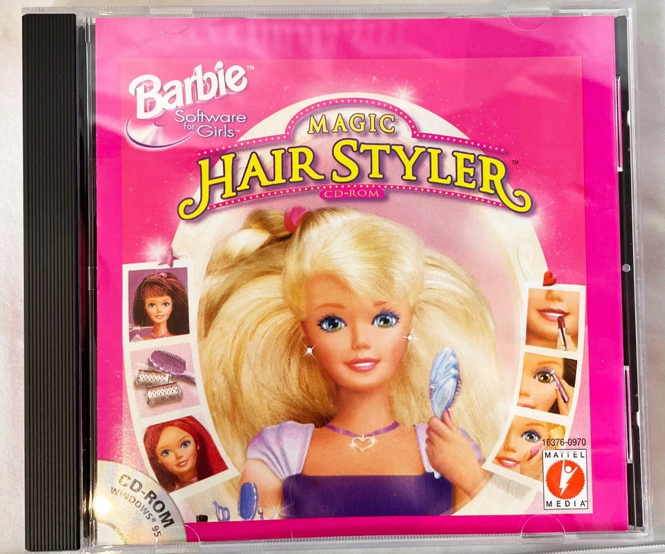 VTG Barbie Lot of 3 CD Rom PC Games Princess Bride Storymaker Hair Styler - Image 2 of 4