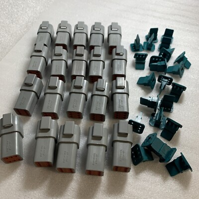 Lot of 20 Amphenol AT04-6P Connector; 6 Pin with Wedgelocks