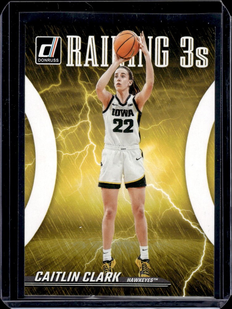 2024 Panini Caitlin Clark Raining 3s Rookie Card #R1