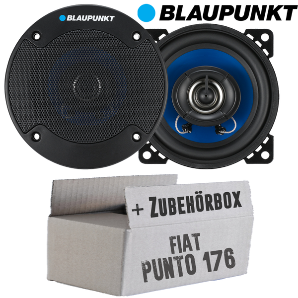 Lautsprecher Boxen Blaupunkt 2-Wege Auto PKW KFZ Einbauset Fiat Punto 1 176 Heck-image