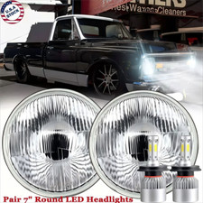 Pair 7 Round LED Headlight Hi-Lo Beam For Che...