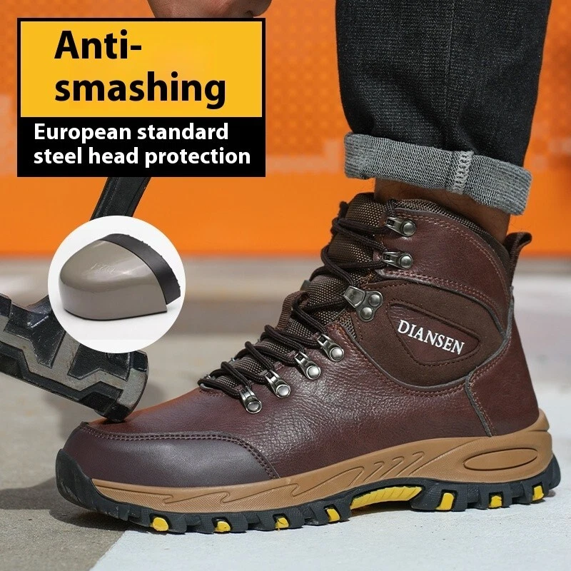 Waterproof Work Boots Mens Safety Shoes Steel Toe Botas De Trabajo Para Hombre