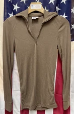 NEW Military Brown Lightweight Cold Weather Thermal Undershirt top XSMALL ECWCS