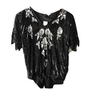 black cocktail blouse