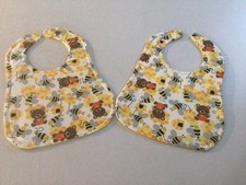 New Handmade Bears, Bees And Honey Large Waterproof Baby Bib