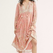 Spell & The Gypsy Hendrix Floral Dress Floral Dusty Pink Size XS