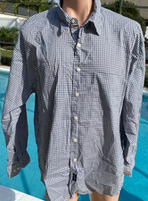 GANT Long Sleeve Shirt 50's Oxford Gingham Blue White Check Mens XL
