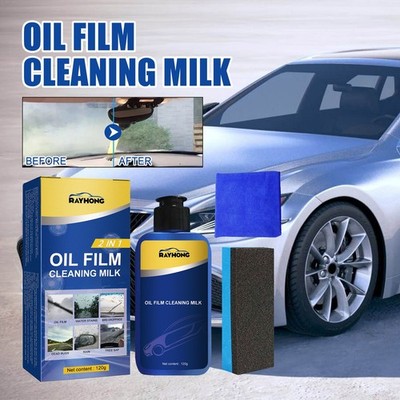 Rayhong 2 In 1 Car Oil Film Cleaner, Oil Film Cleaner For Car Front Windshield W