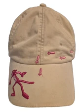 Vintage Owens Corning Pink Panther Embroidered Adjustable Baseball Cap 2002 UA