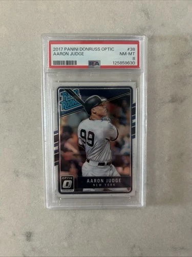 2017 Panini Donruss Optic Aaron Judge Rated Rookie Card #38 PSA 8 FLAWLESS CASE