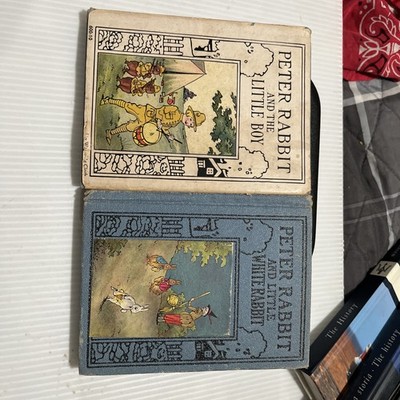 lot 2 vintage book peter rabbit and the boy ,and little white rabbit (1935)
