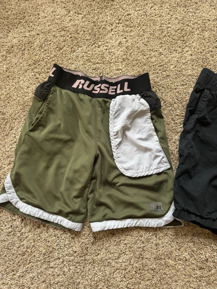 Pantalones Cortos Niños Talla 10-12 Russel, H&M Lote De 2 Foto 2 de 4