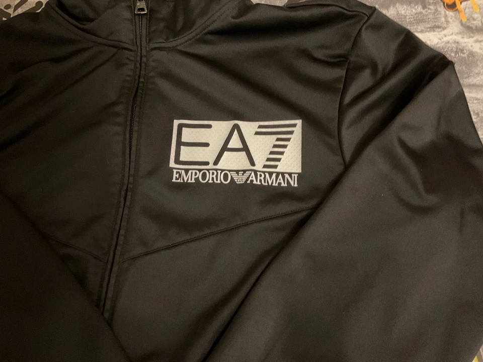 EA7 Emporio Armani black  Track Top Jacket  Mens Uk large 🔥 - Image 2 of 4
