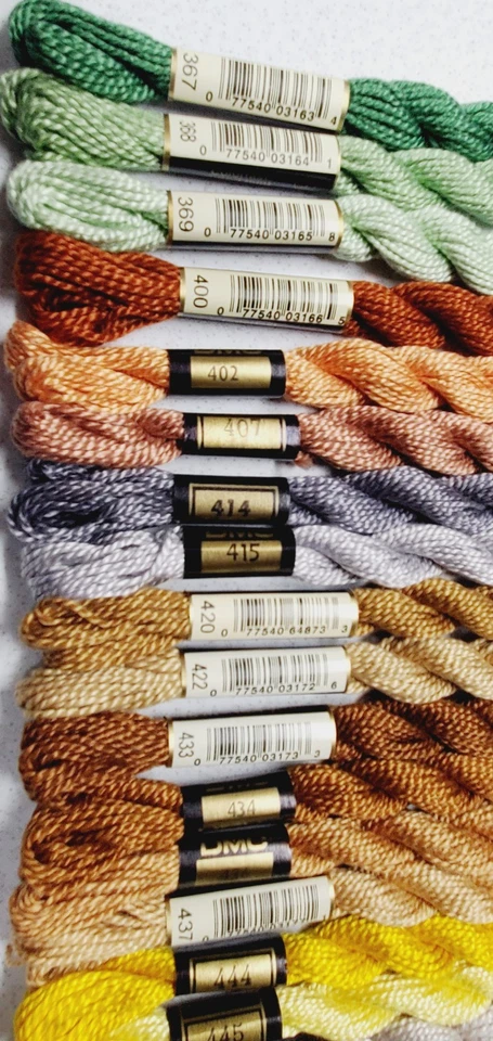 50 DMC #3 Perle Pearl Embroidery Floss Lot of 50 Different Colors White to 503 - Image 4 of 4