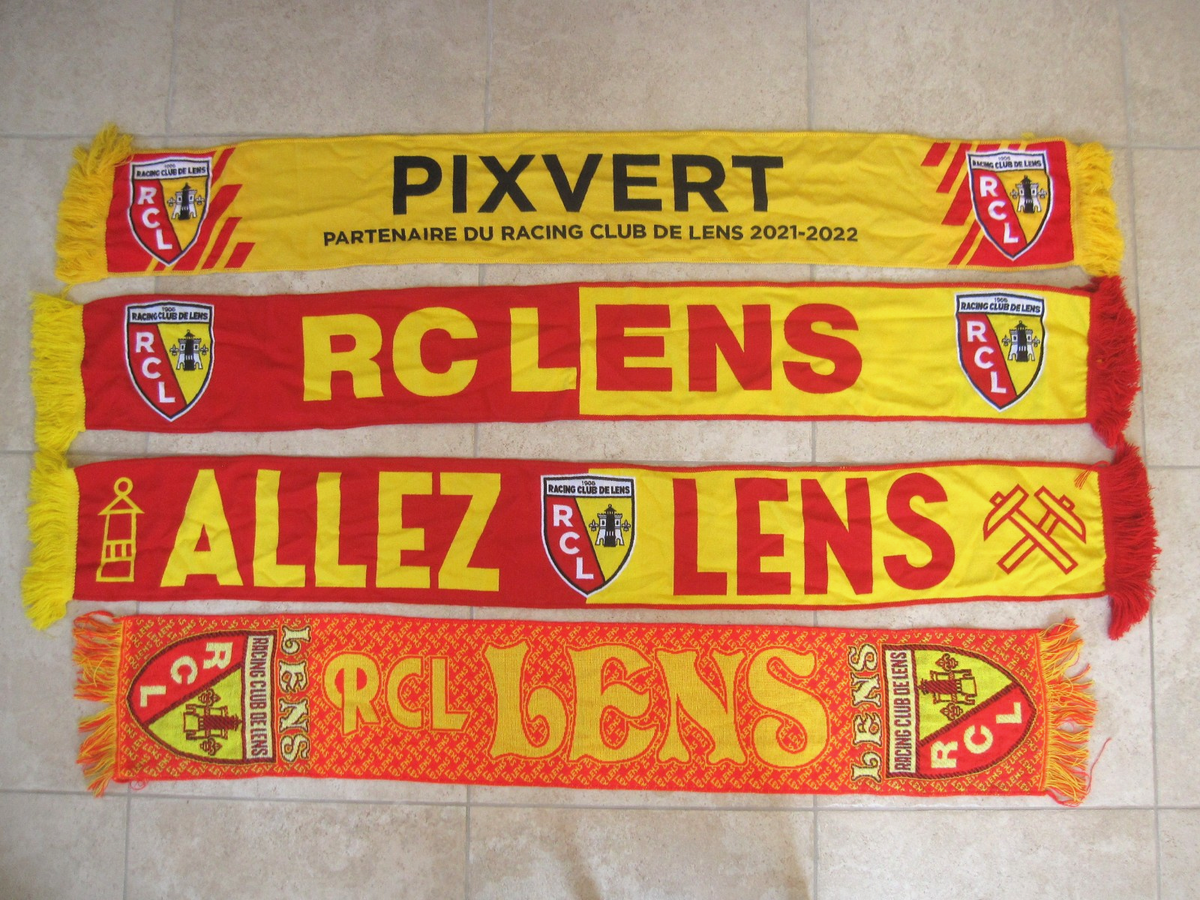 Lot De 4 écharpes Supporter Castres Olympique - Vintage Rugby - Multicolore - Occasion