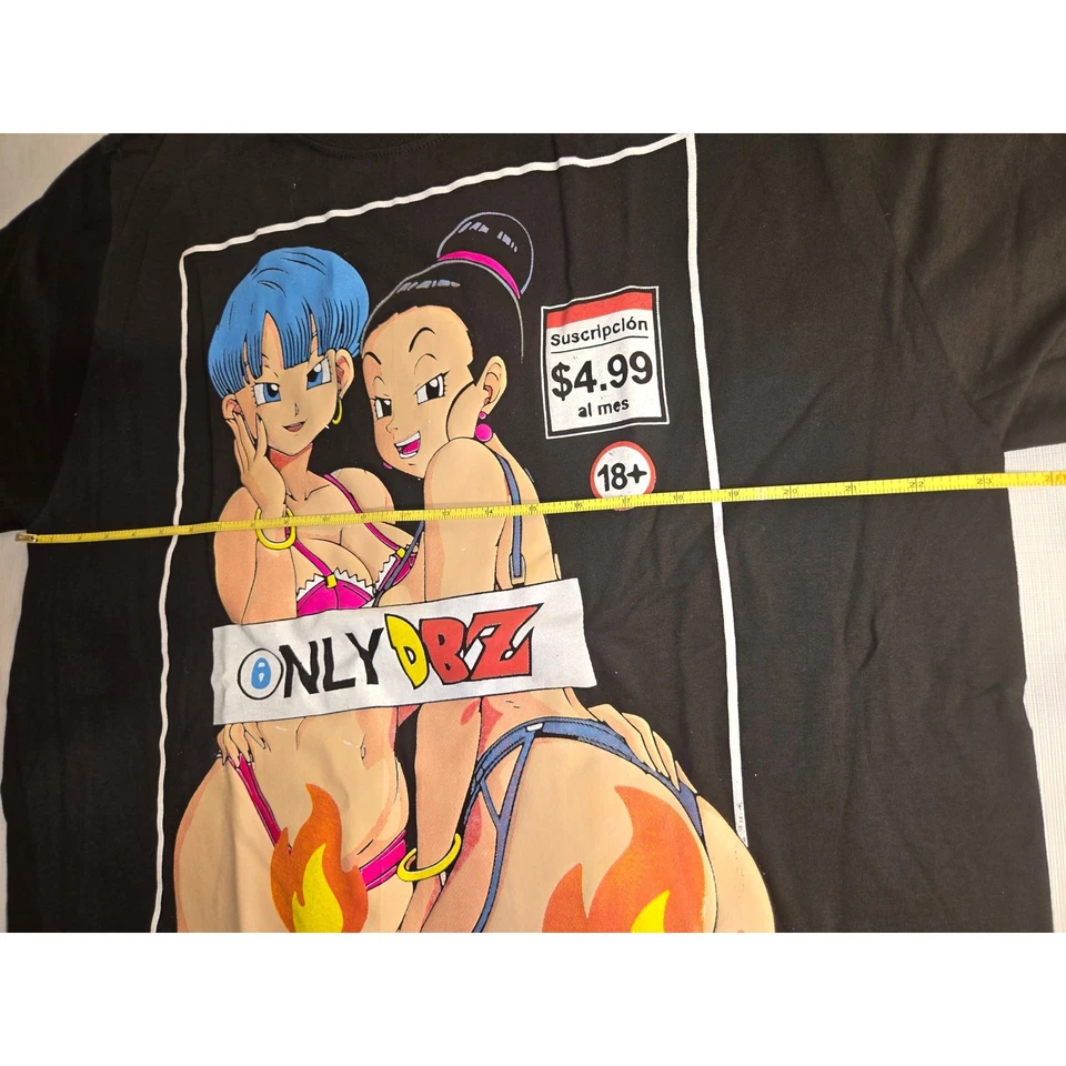 Camiseta Dragon Ball Z Bulma chi-chi Anime Manga Negra Talla XL Foto 4 de 4