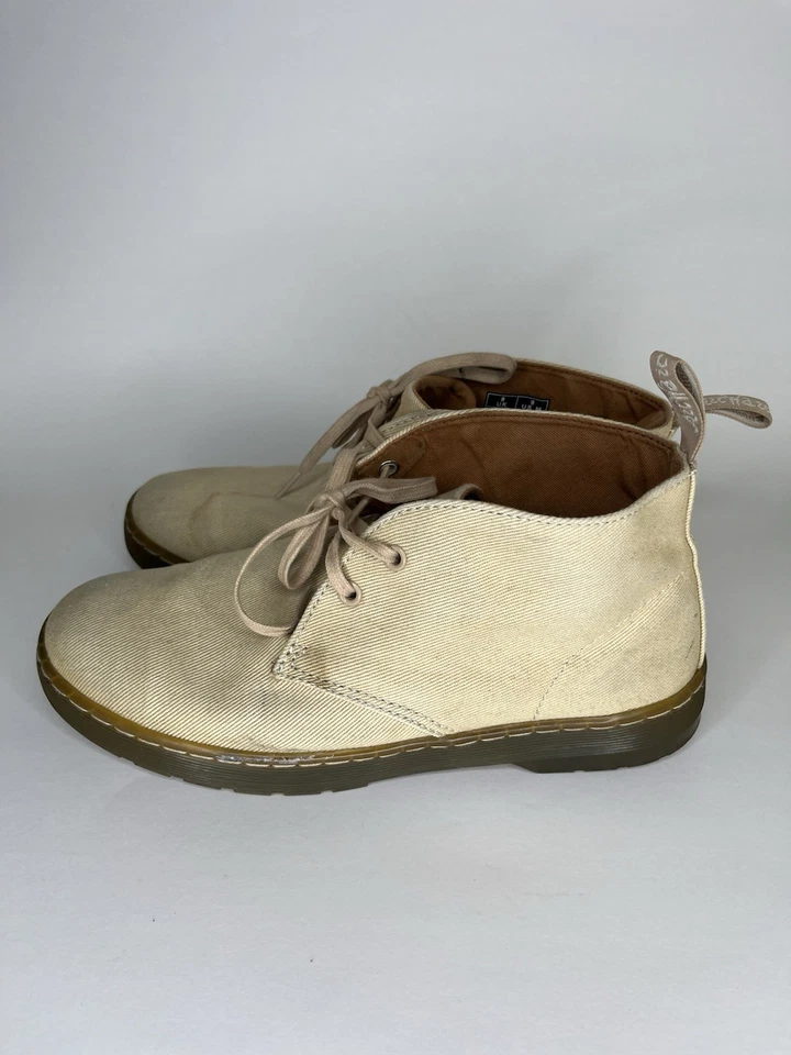 Botas militares de lona Dr. Martens Mayport de sarga teñida en arena talla 9 con cordones Foto 4 de 4