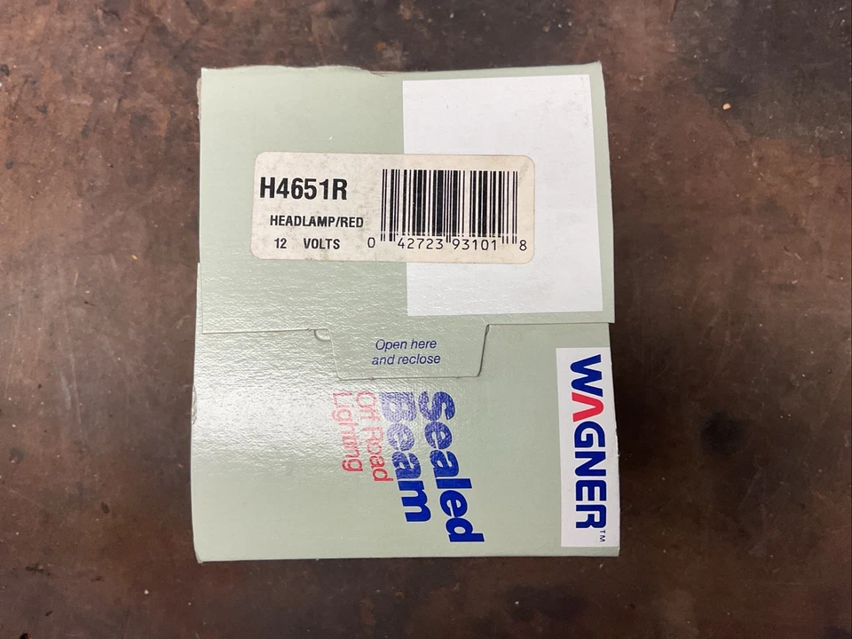 Wagner 4651 Faro Rojo Bombilla Viga Sellada, Nuevo Foto 2 de 4