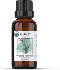 HBNO California Bottled Organic Rosemary Essential Oil 1 fl oz (30ml) - USDA Cer
