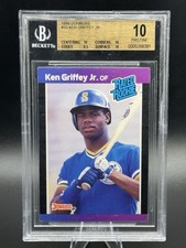1989 Donruss #33 KEN GRIFFEY JR. (RC) Rookie BGS 10 Pristine Pop 17 of 14k RARE