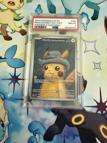 Pikachu with Grey Felt Hat graded PSA 8 for sale on eBay