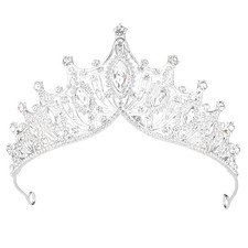 Sliver Crystal Crowns for Women, Sliver Tiaras with Rhinestones for Wedding B...