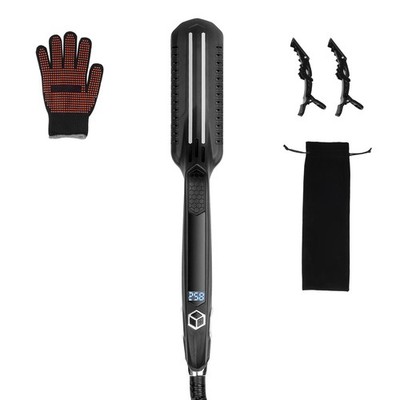 Uimoso Hair Straightener 1.5'' Titanium Flat Iron Dual Infrared Tech 19 Temp Leve